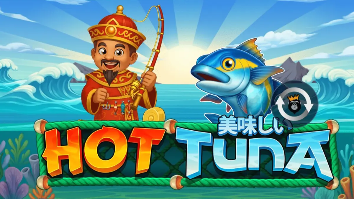 Tampilan visual slot Hot Tuna dengan tema memancing Asia
